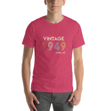 Load image into Gallery viewer, Vintage 1949, April 24th Unisex T-Shirt
